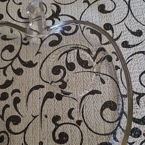 Glass Pumpkin Snack Plate #4 - Picture 3 of 3